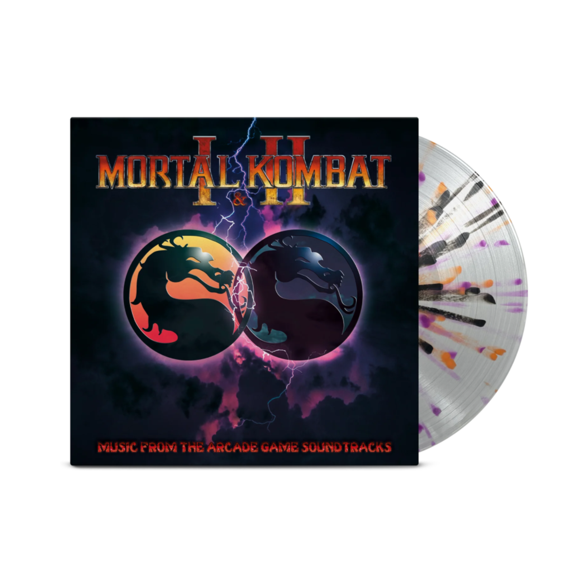 VINILO DAN FORDEN - MORTAL KOMBAT MK1 & 2 (ORANGE, PURPLE & BLACK SPLATTER ON CLEAR VINYL)
