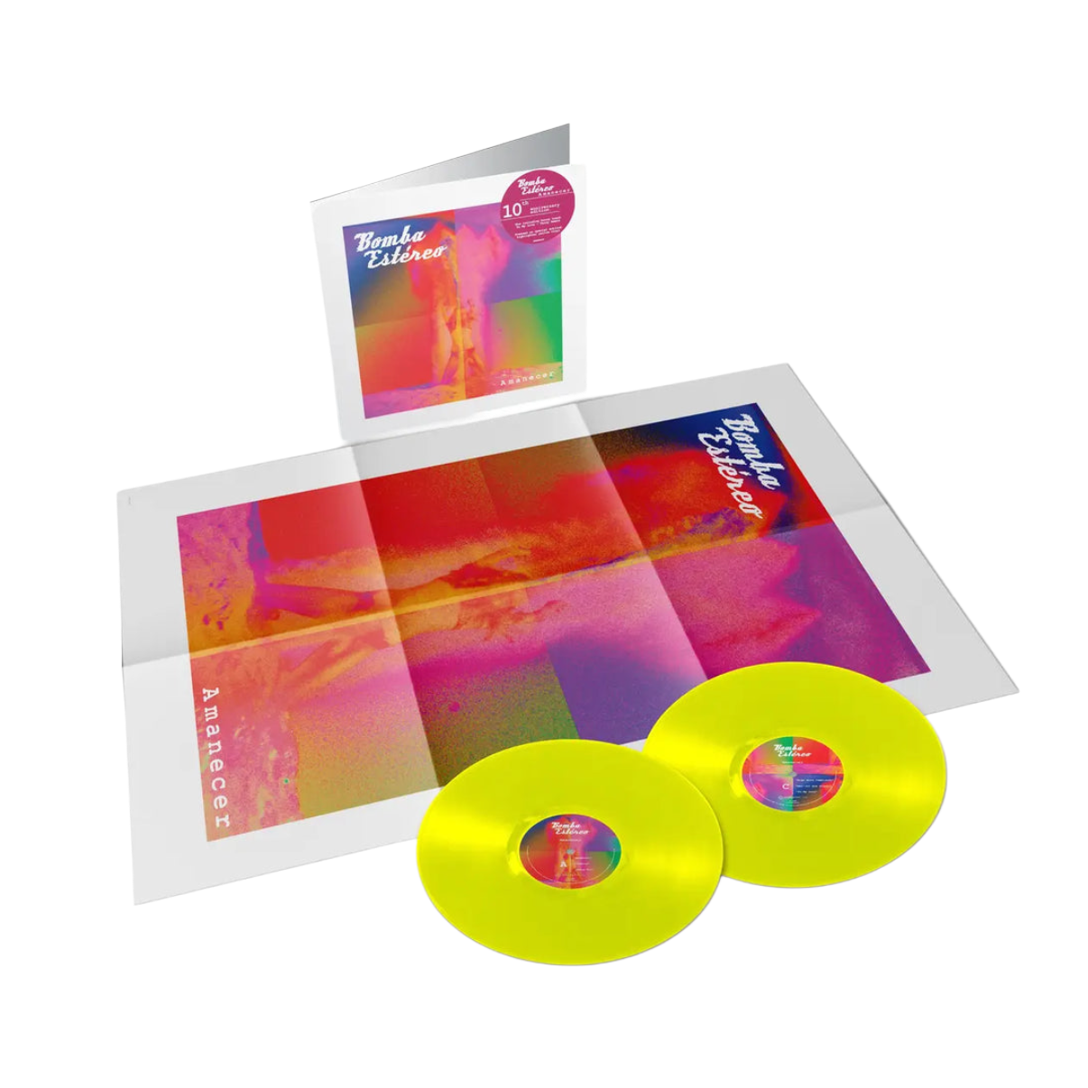 VINILO BOMBA ESTEREO - AMANECER (10 YEAR ANNIVERSARY) (2LP/HIGHLIGHTER YELLOW VINYL)