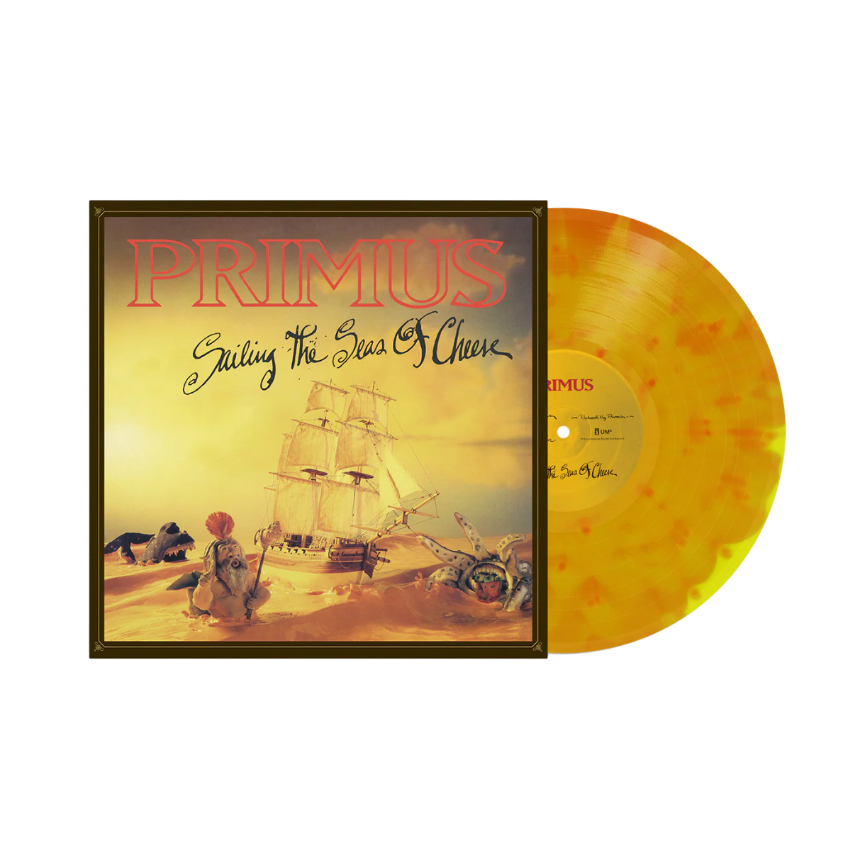 VINILO PRIMUS - SAILING THE SEA OF CHEESE (CHEESE WHEEL VINYL)