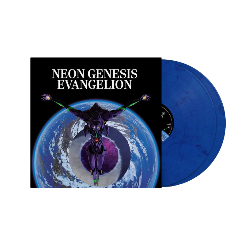 VINILO NEON GENESIS EVANGELION - NEON GENESIS EVANGELION OST (TRANSLUCENT BLUE & BLACK SMOKE)