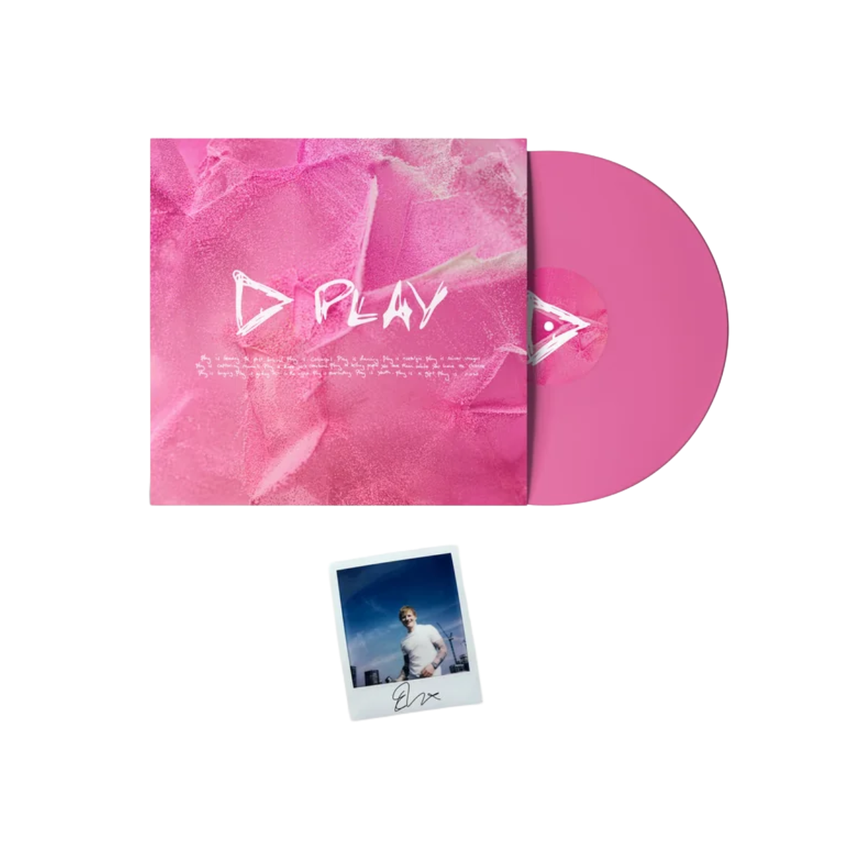 VINILO ED SHEERAN - PLAY (PINK VINYL/SIGNED POLAROID)