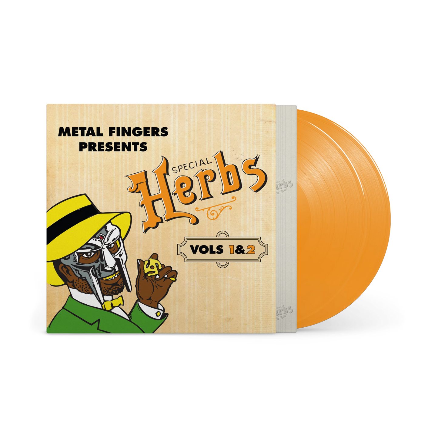 VINILO MF DOOM - METAL FINGERS PRESENTS: SPECIAL HERBS VOL. 1 & 2 (2LP/MUSTARD YELLOW VINYL)