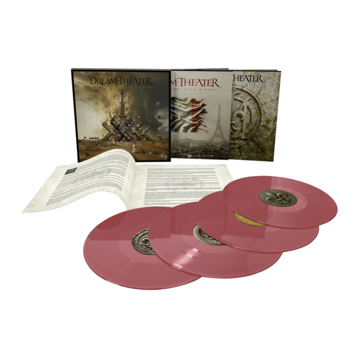 VINILO DREAM THEATER QUARANTIEME: LIVE A PARIS (4LP/FRUIT PUNCH COLORED VINYL)
