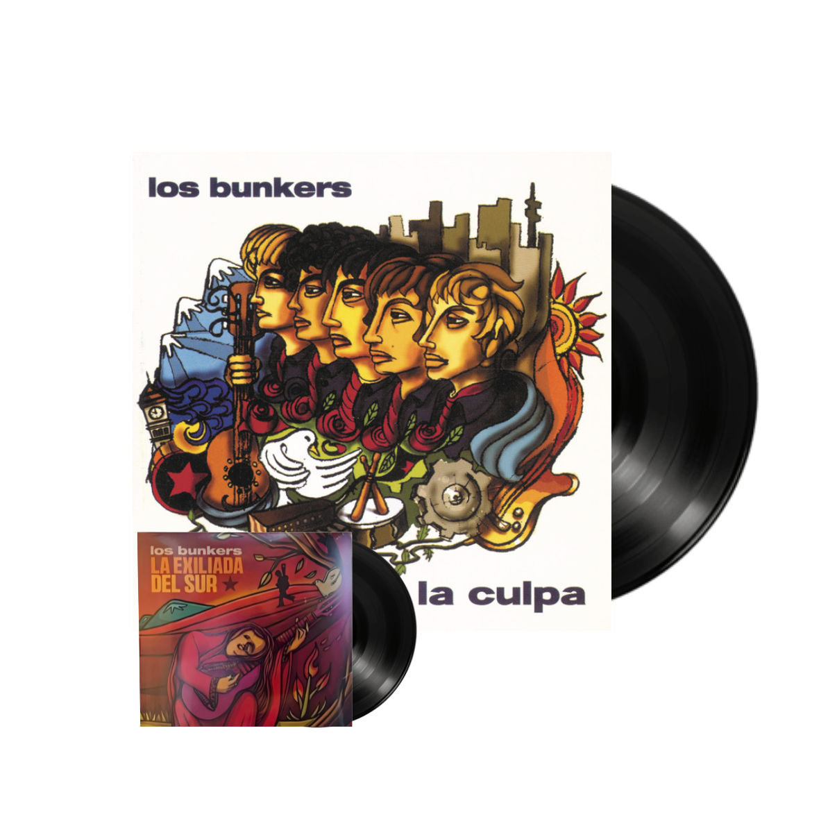 Vinilo Los Bunkers - La Culpa (Gatefold, 7 Pulgadas La Exiliada Del Sur)