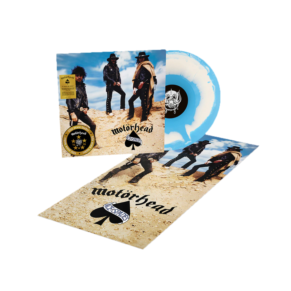 VINILO MOTORHEAD - ACE OF SPADES (50TH ANNIVERSARY) (BLUE/WHITE VINYL/HALF-SPEED MASTERED)