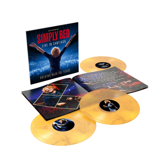 VINILO SIMPLY RED - HOLDING BACK THE YEARS: LIVE IN SANTIAGO (3LP/CLEAR/YELLOW & BLACK VINYL)