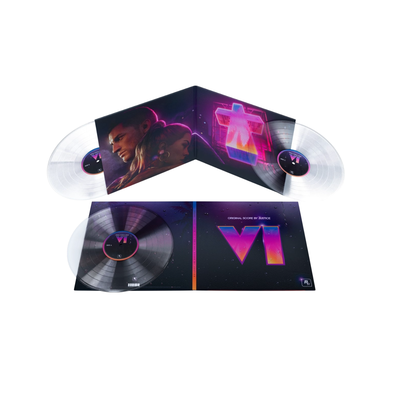 Vinilo Justice - Grand Theft Auto VI (Original Score) (3LP/Indie Exclusive/Clear Vinyl)
