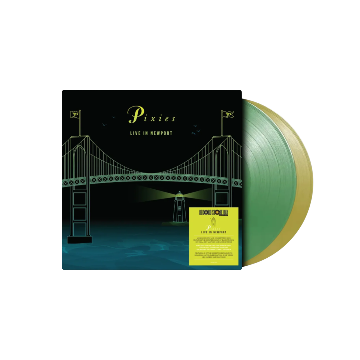 Vinilo Pixies - Live In Newport (2LP, Green & Yellow Vinyl) (RSD 2026)