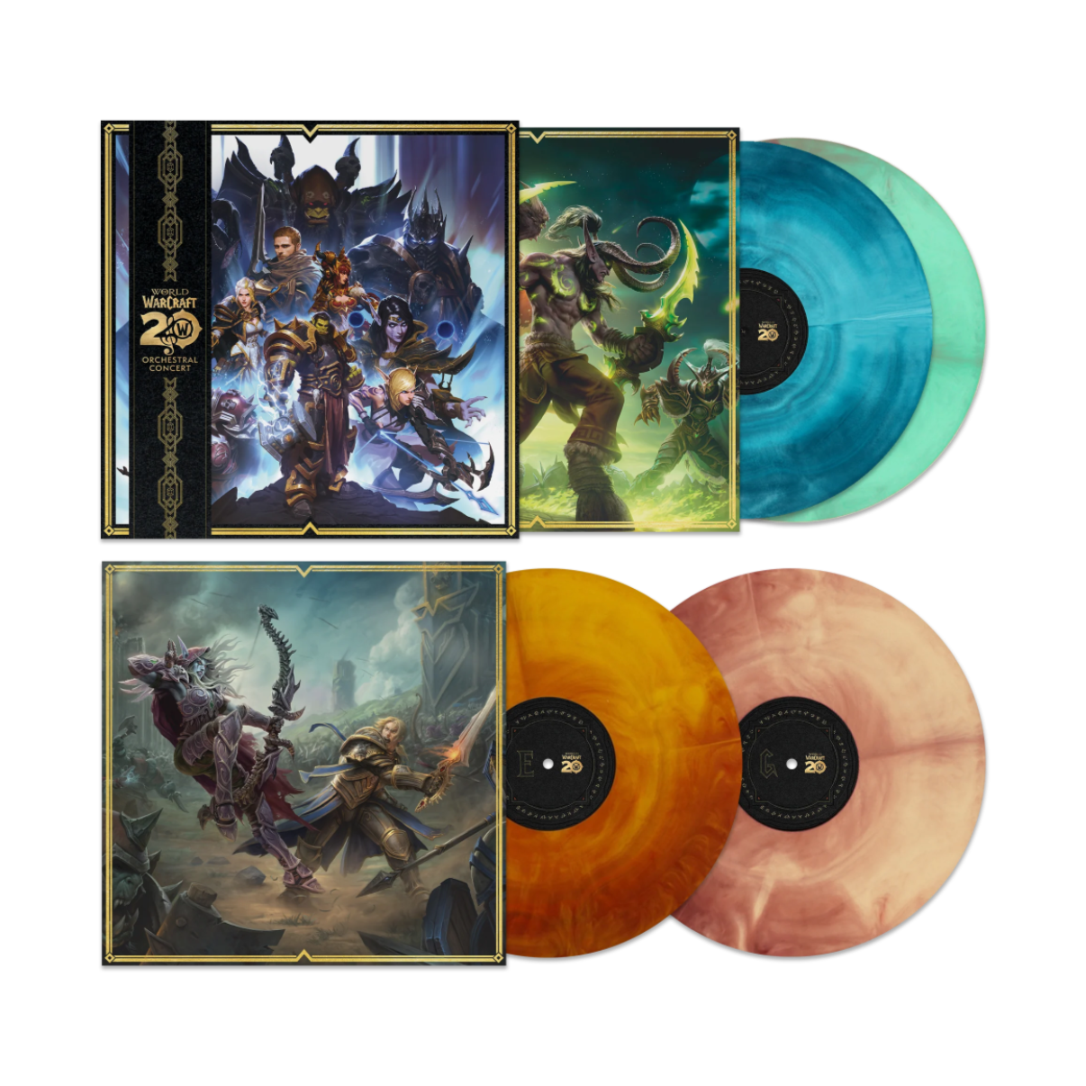 Boxset Various Artists - World Of Warcraft: 20 Years Of Music (4LP/Seasons Of Azeroth Color Vinyl)