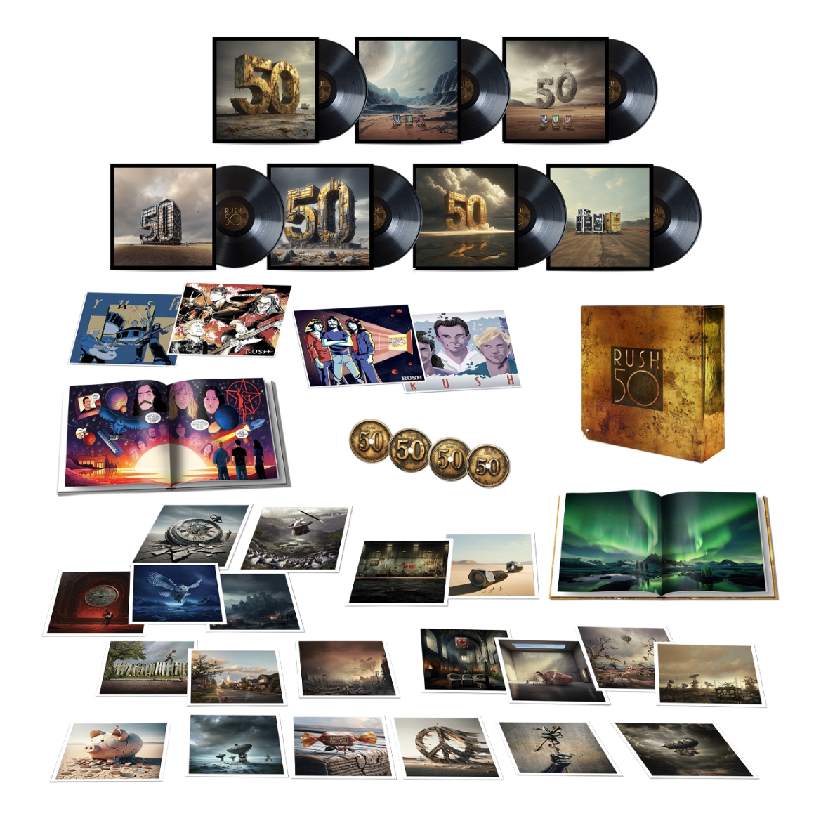 BOXSET RUSH - 50 (SUPER DELUXE/4CD/7LP)