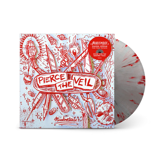 VINILO PIERCE THE VEIL - MISADVENTURES (SILVER WITH RED SPLATTER VINYL)