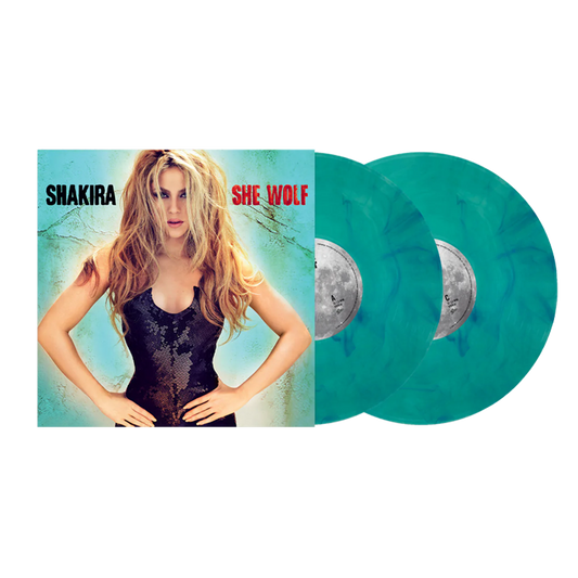 VINILO SHAKIRA - SHE WOLF (2LP/SEA GLASS ADORNED WITH TURQUOISE SWIRLS VINYL)