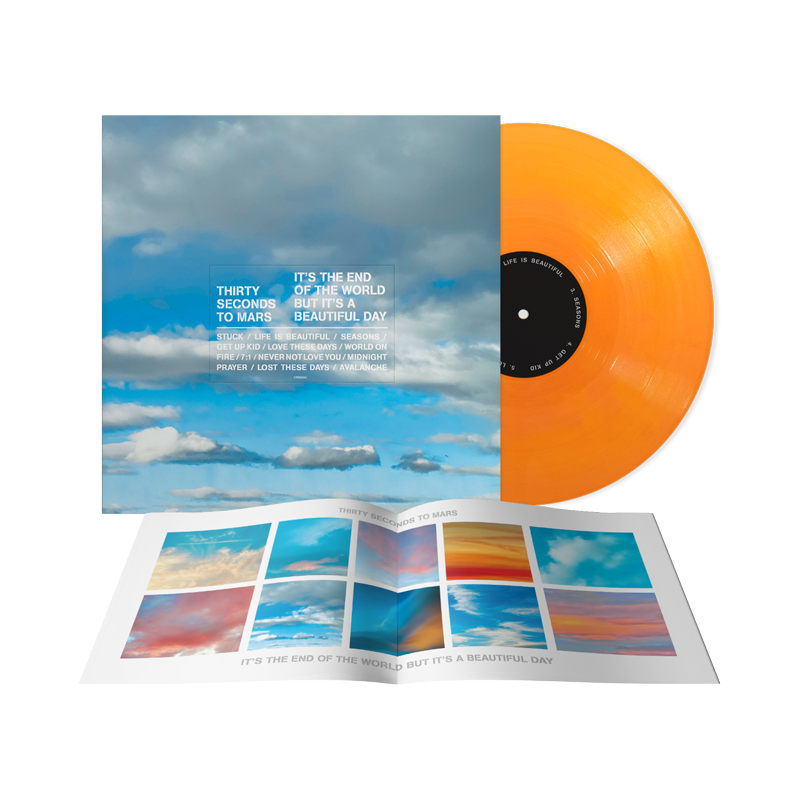 VINILO THIRTY SECONDS TO MARS - IT'S THE END OF THE WORLD BUT IT'S A BEAUTIFUL DAY (TANGERINE VIN